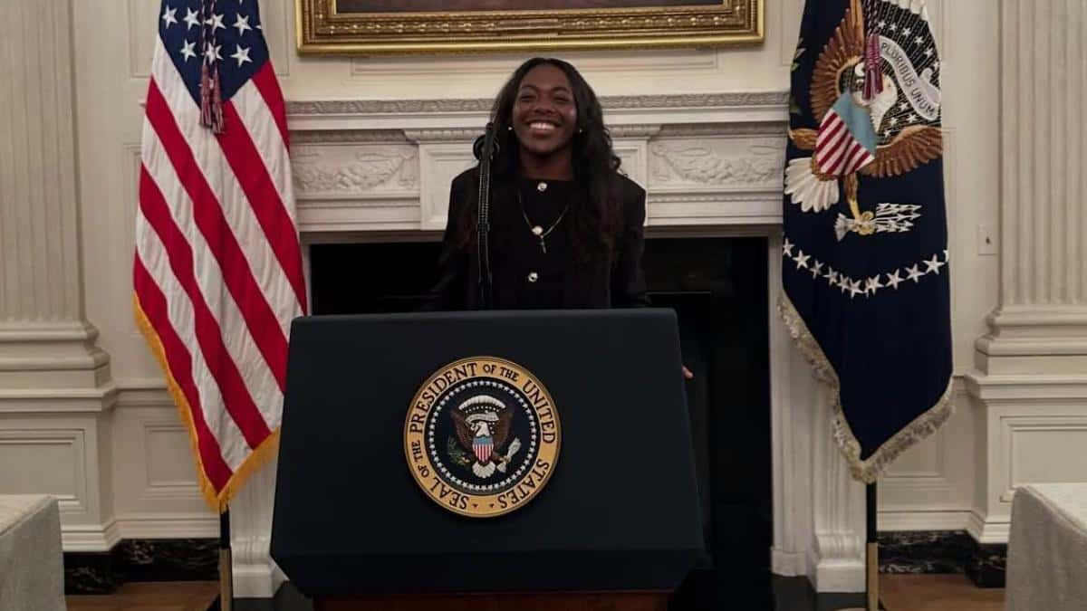 Mell Reasco fue agasajada por Donald Trump en la Casa Blanca por sus logros deportivos