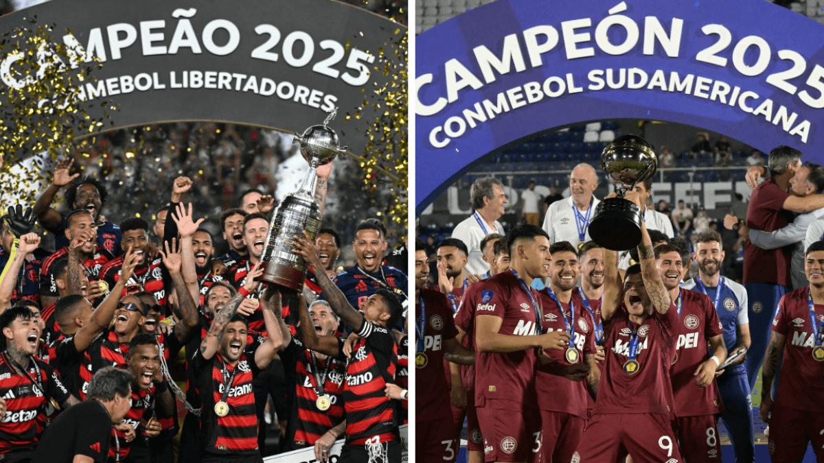 Brasil y Argentina reparten el protagonismo: 19 títulos para cada uno entre Libertadores y Sudamericana