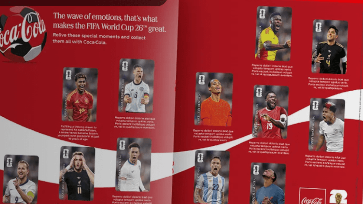 Panini y Coca-Cola lanzan calcomanías especiales para el álbum del Mundial 2026