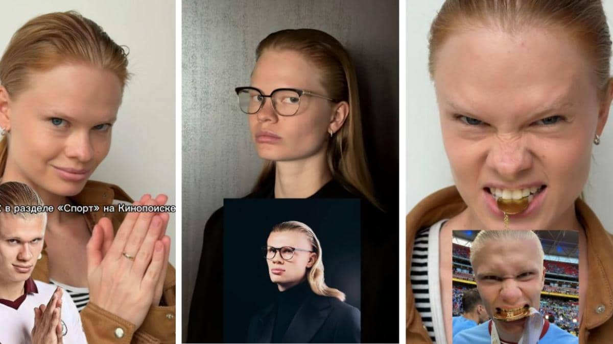 Anastasia Kostromitina: la modelo rusa que imita a Erling Haaland por su gran parecido