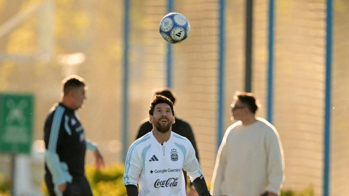 Última práctica de Lionel Messi con la selección argentina antes del amistoso ante Benín