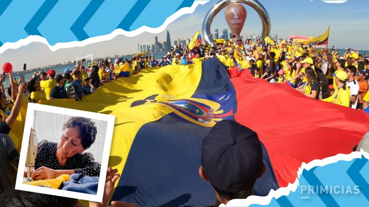 Blanca Simbaña, la costurera de Quito que convirtió metros de tela en las banderas de Ecuador para sus Mundiales