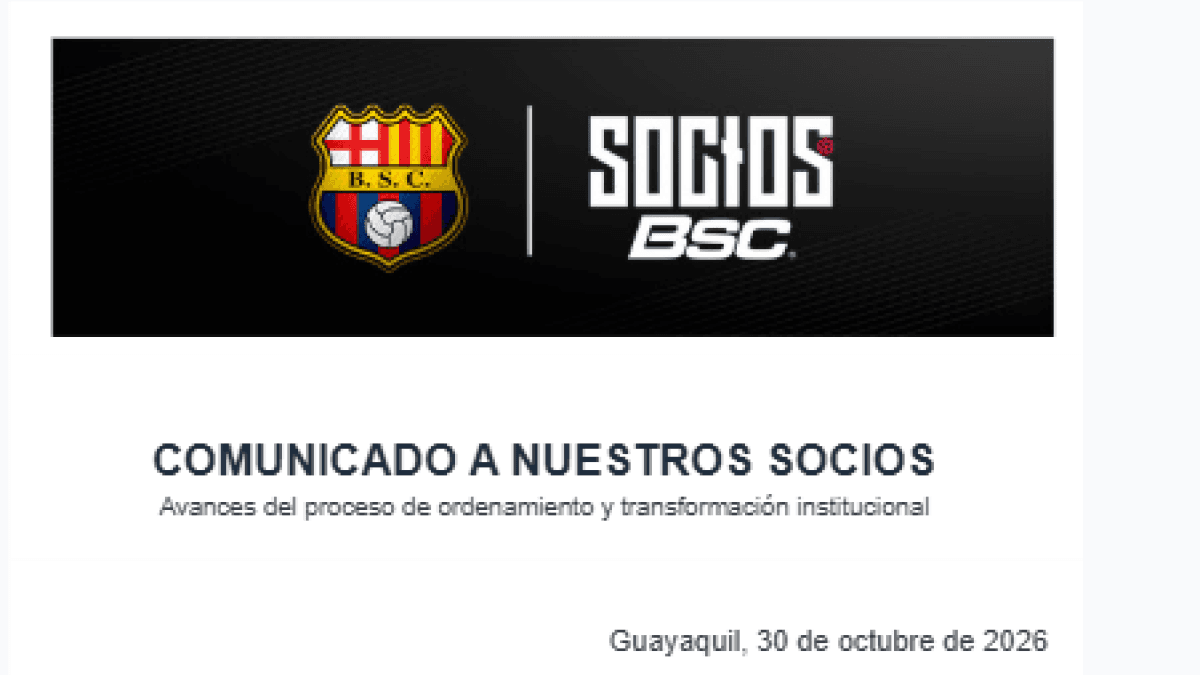 Barcelona SC anuncia el cierre de vínculos laborales con colaboradores y prestadores de servicios